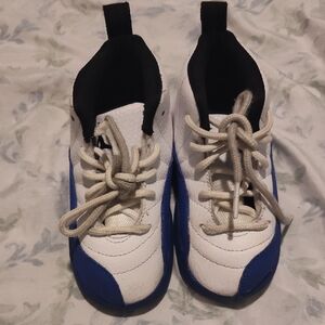Jordan Kids' White and Blue Sneakers
